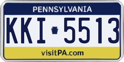 PA license plate KKI5513