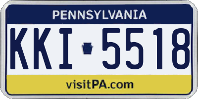 PA license plate KKI5518