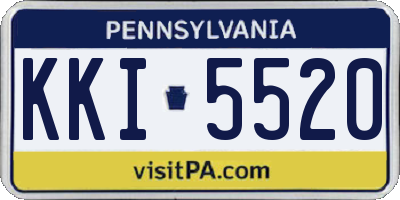 PA license plate KKI5520