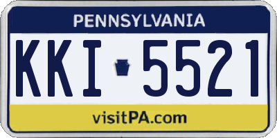 PA license plate KKI5521
