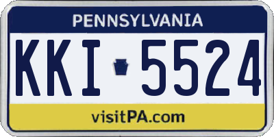 PA license plate KKI5524