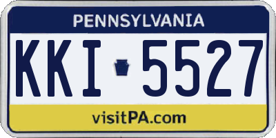 PA license plate KKI5527
