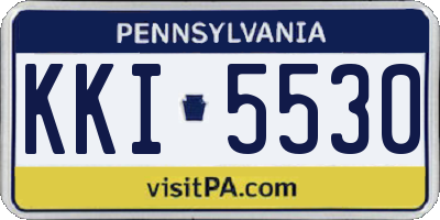 PA license plate KKI5530