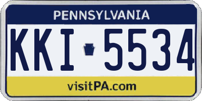 PA license plate KKI5534