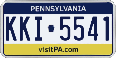 PA license plate KKI5541