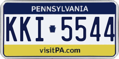 PA license plate KKI5544