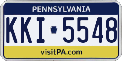 PA license plate KKI5548