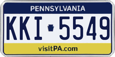 PA license plate KKI5549