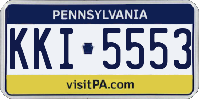PA license plate KKI5553