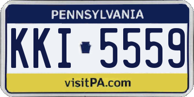 PA license plate KKI5559