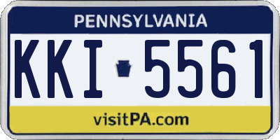 PA license plate KKI5561