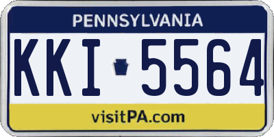 PA license plate KKI5564