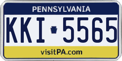 PA license plate KKI5565