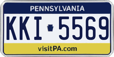 PA license plate KKI5569