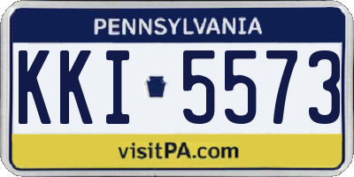 PA license plate KKI5573