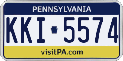 PA license plate KKI5574