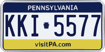 PA license plate KKI5577