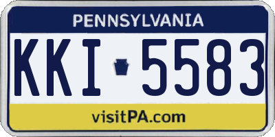 PA license plate KKI5583