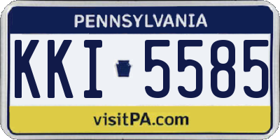 PA license plate KKI5585