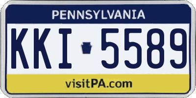 PA license plate KKI5589
