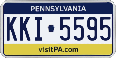 PA license plate KKI5595
