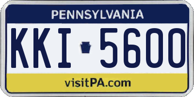 PA license plate KKI5600