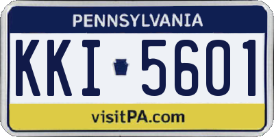 PA license plate KKI5601