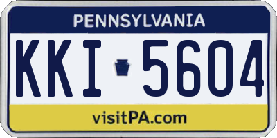 PA license plate KKI5604