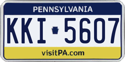 PA license plate KKI5607