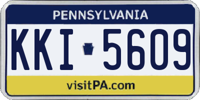 PA license plate KKI5609