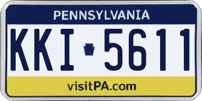 PA license plate KKI5611