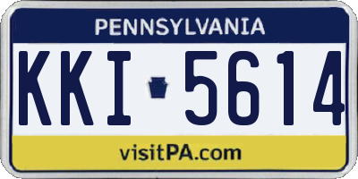 PA license plate KKI5614