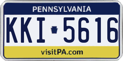 PA license plate KKI5616