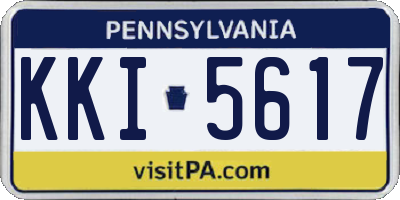 PA license plate KKI5617