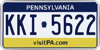 PA license plate KKI5622