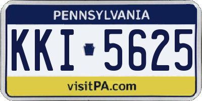 PA license plate KKI5625