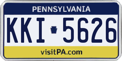 PA license plate KKI5626