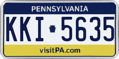 PA license plate KKI5635
