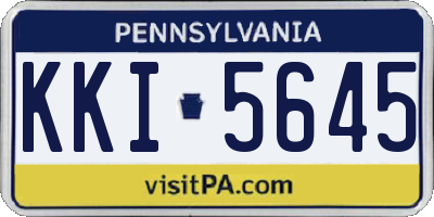 PA license plate KKI5645