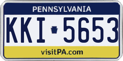 PA license plate KKI5653