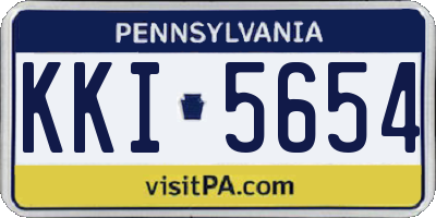 PA license plate KKI5654