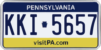 PA license plate KKI5657