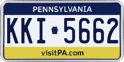 PA license plate KKI5662