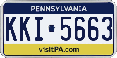 PA license plate KKI5663