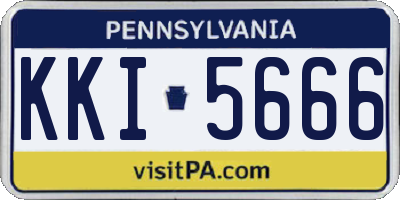 PA license plate KKI5666