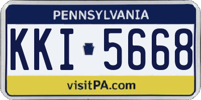 PA license plate KKI5668