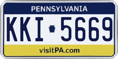 PA license plate KKI5669