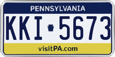 PA license plate KKI5673