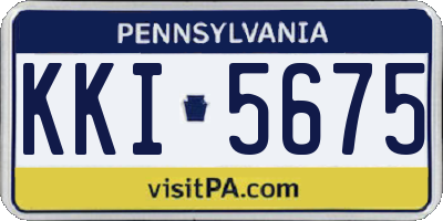 PA license plate KKI5675