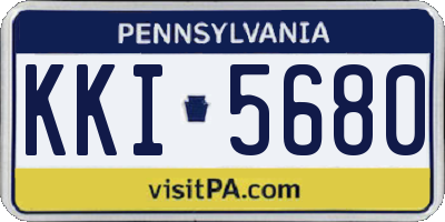 PA license plate KKI5680